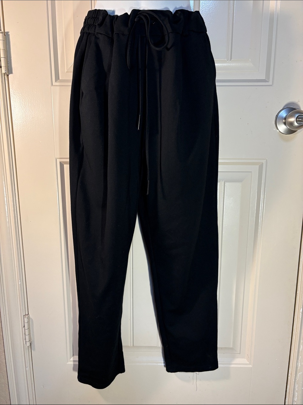Women's Black PXL Drawstring Waist Trousers EUC